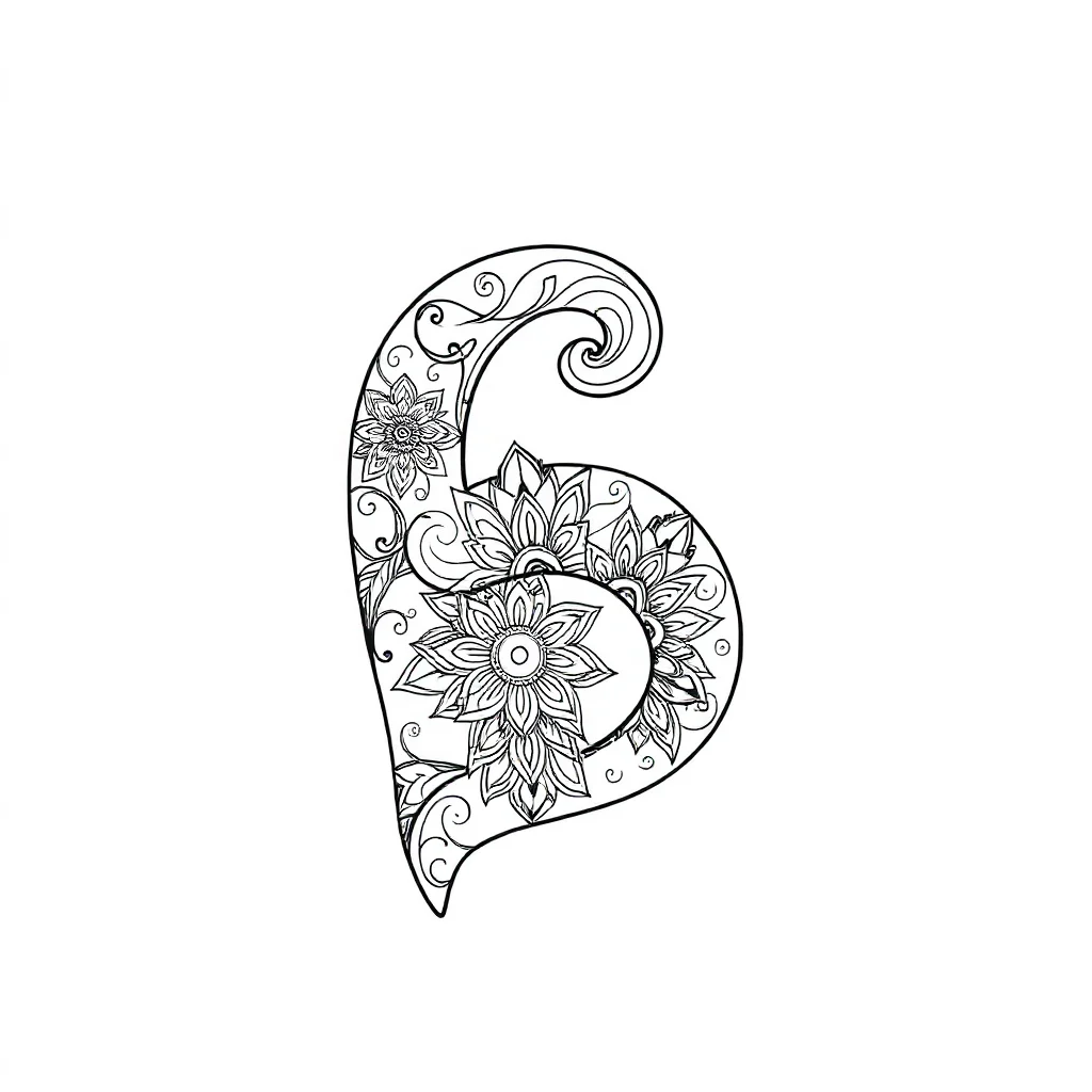 Alphabet a bubble letter dancing — detailed alphabet coloring page (ages 9+ & adults)