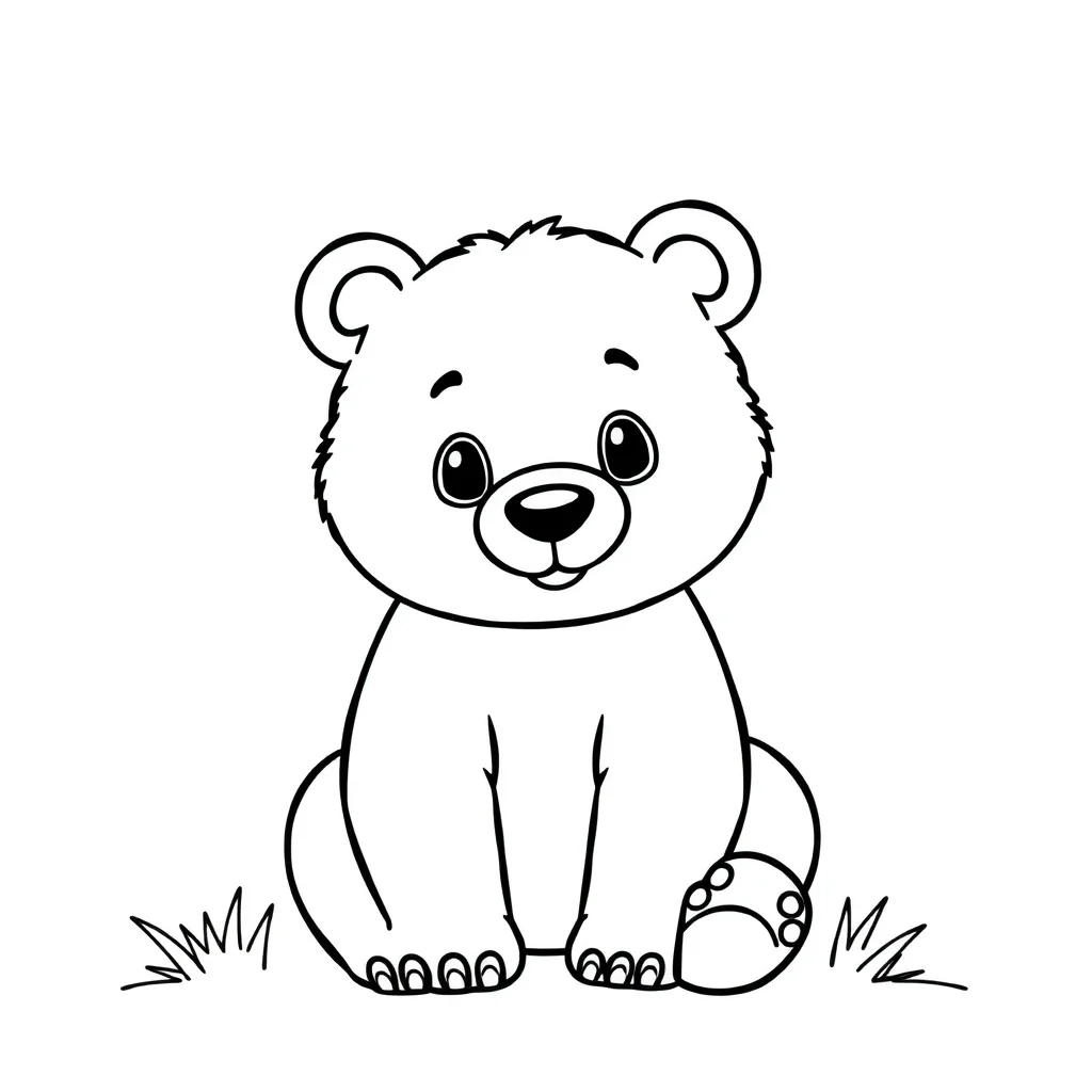 Bears a bear cub — Bears coloring page