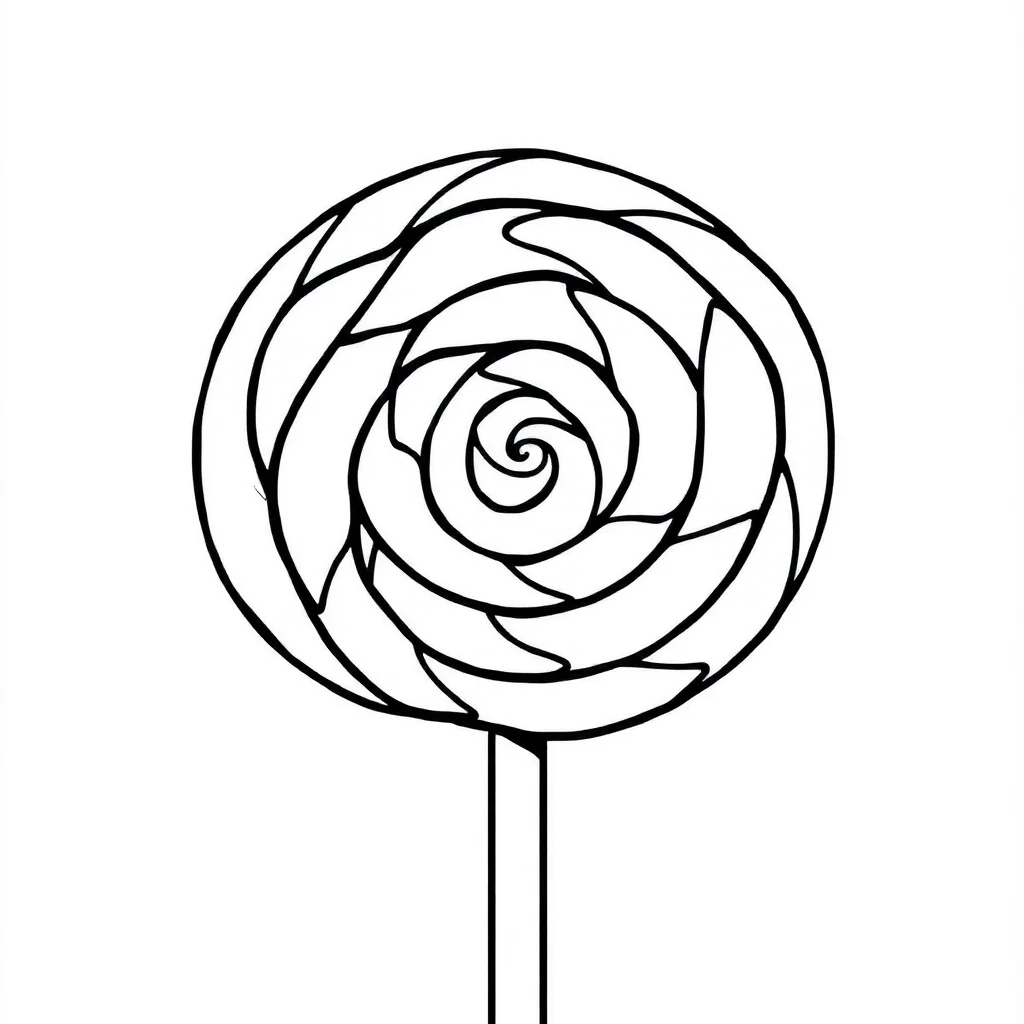 Candy a lollipop — Candy coloring page