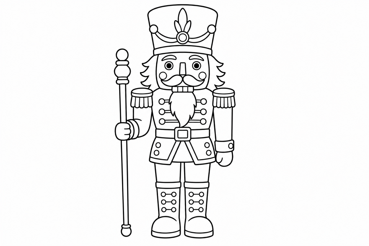 Christmas nutcracker — Christmas coloring page