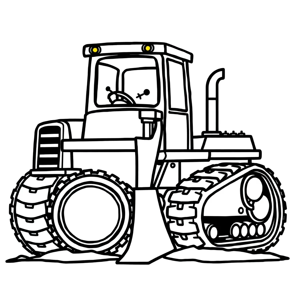 Construction a bulldozer — Construction Vehicles coloring page
