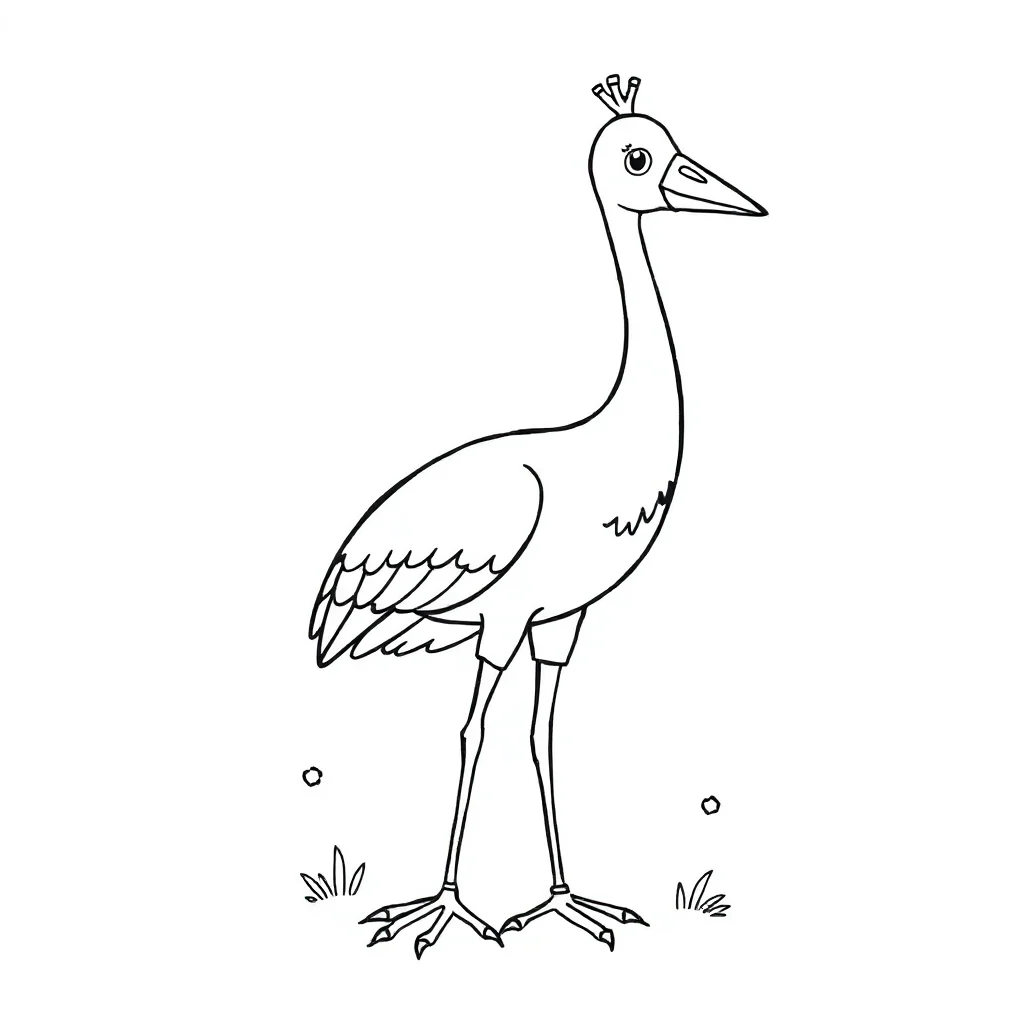 Construction a crane — easy construction vehicles coloring page