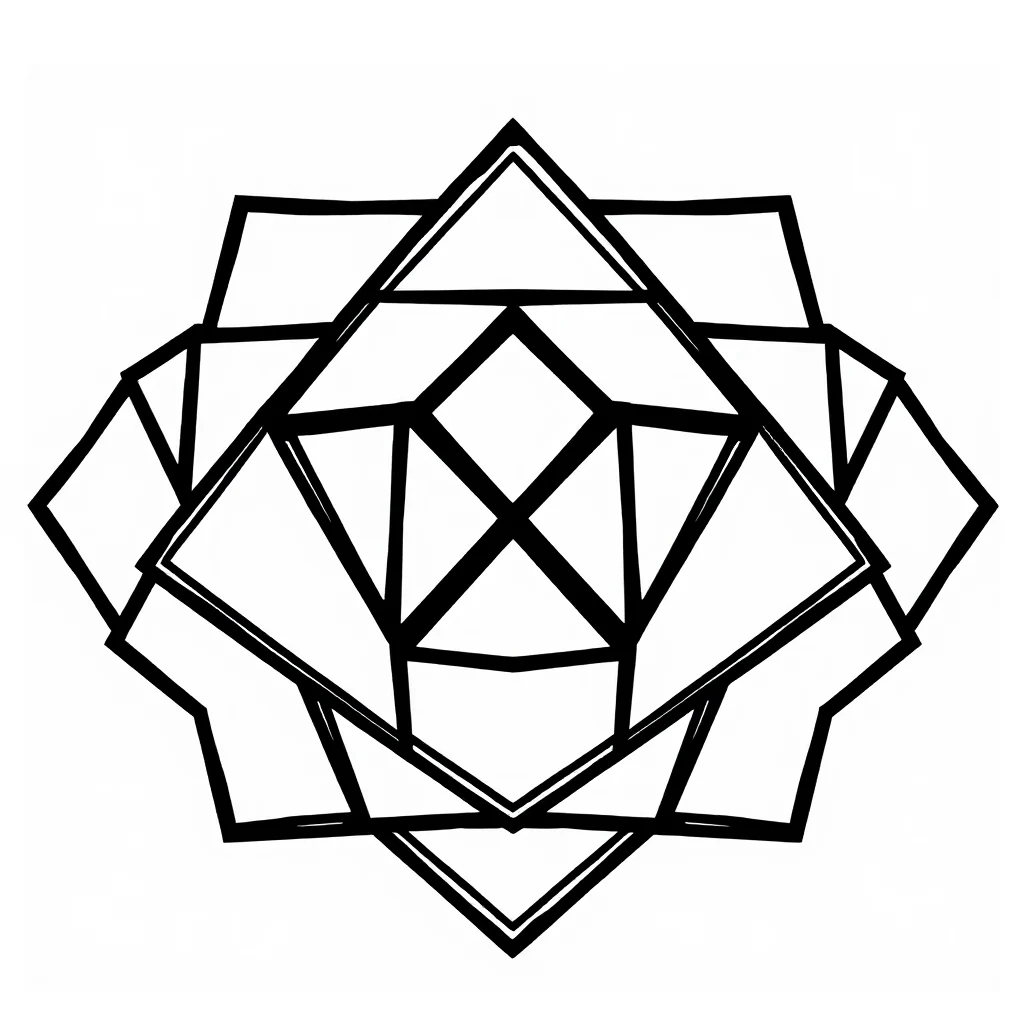 Geometric a geometric pattern — easy geometric patterns coloring page