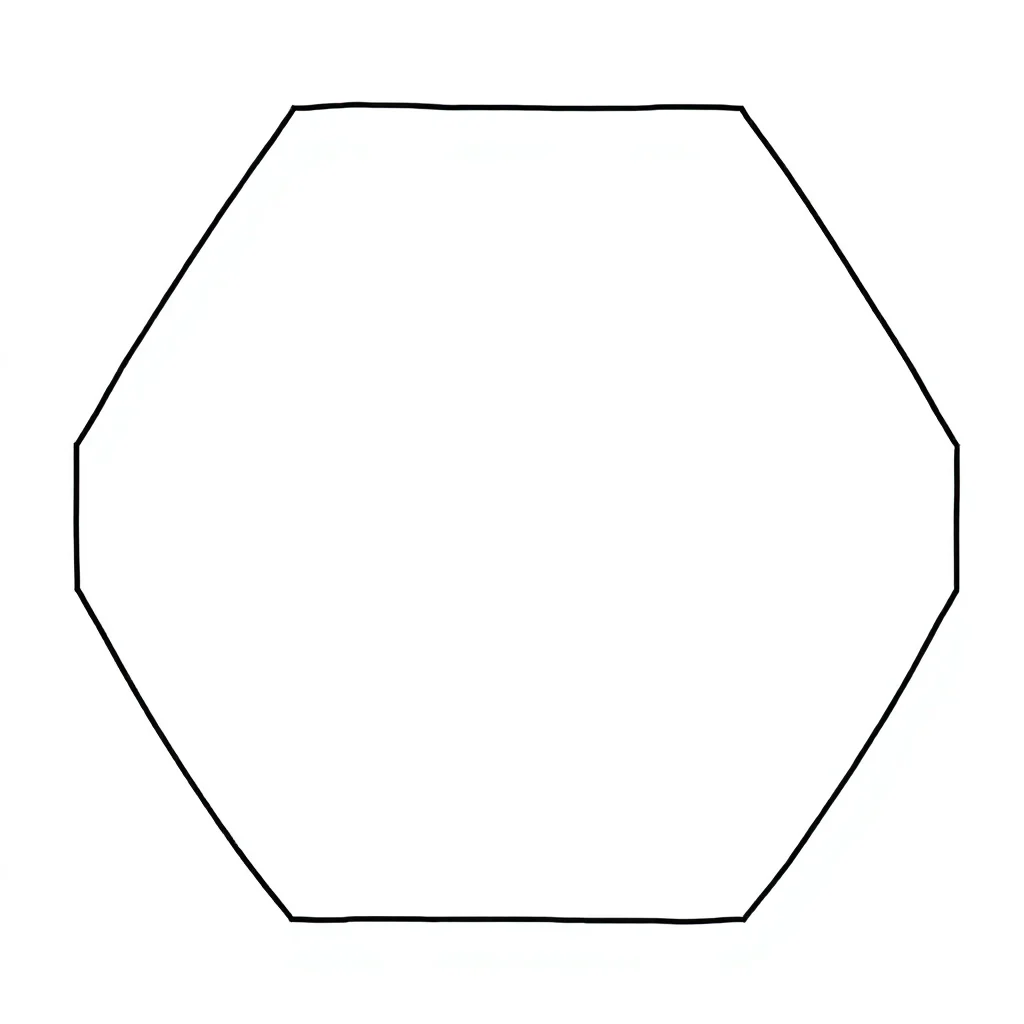 Geometric a hexagon pattern — easy geometric patterns coloring page
