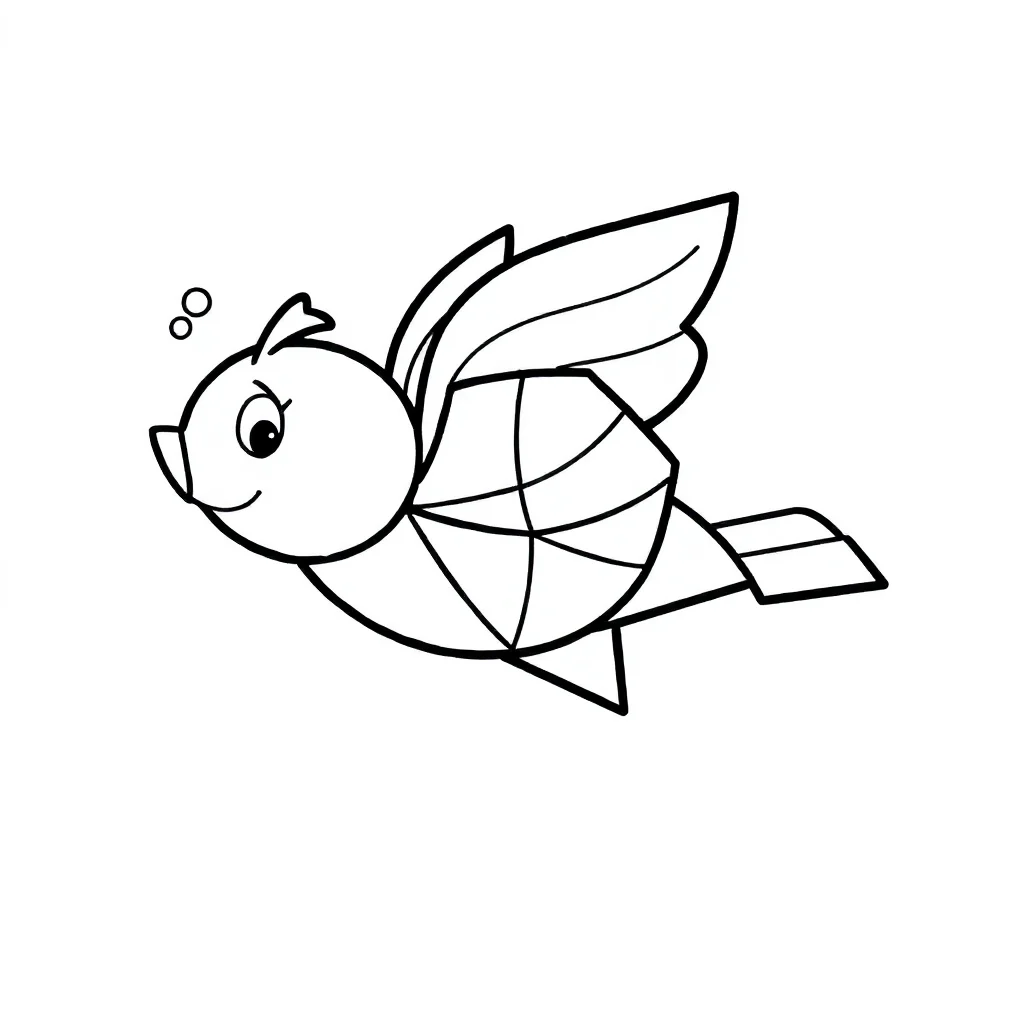 Geometric a tessellation pattern flying — easy geometric patterns coloring page