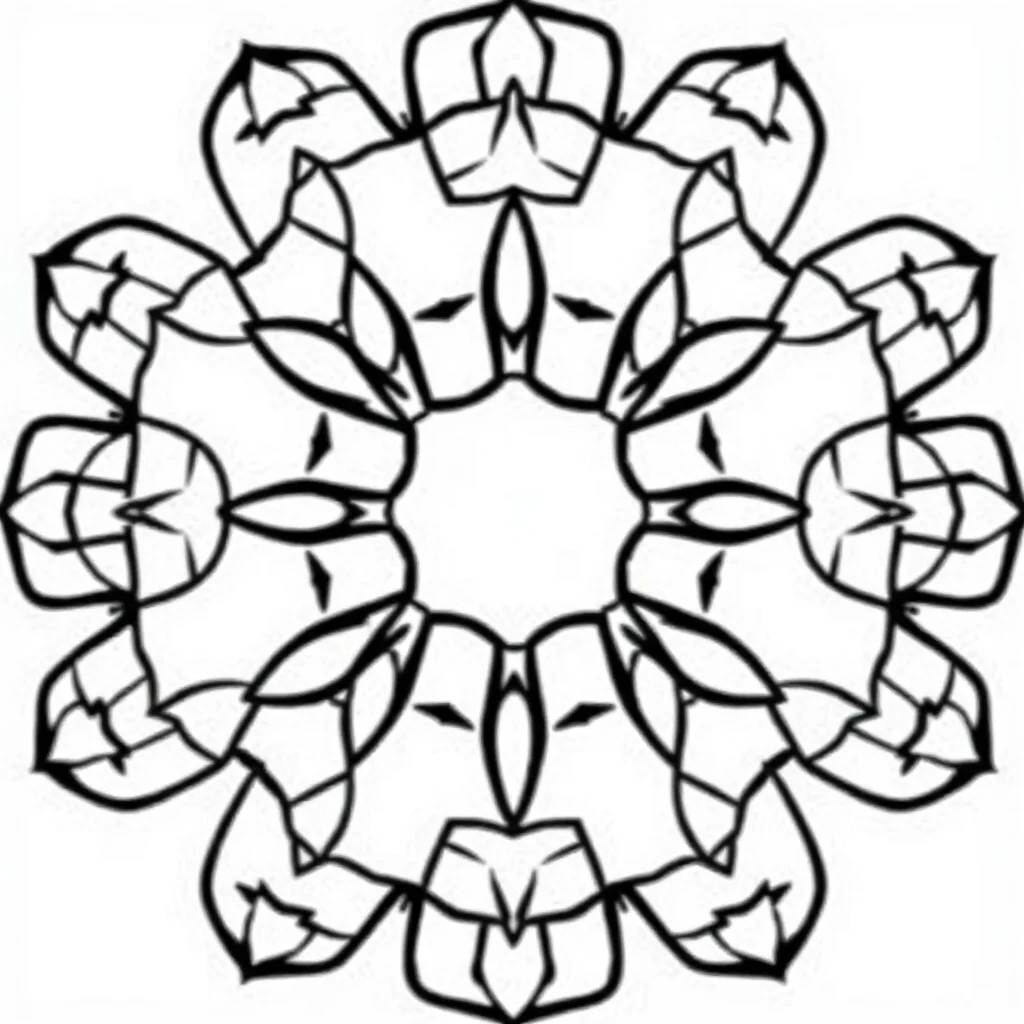 Geometric a tessellation pattern — easy geometric patterns coloring page