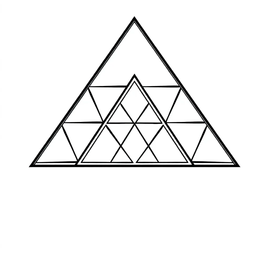 Geometric a triangle pattern — Geometric Patterns coloring page