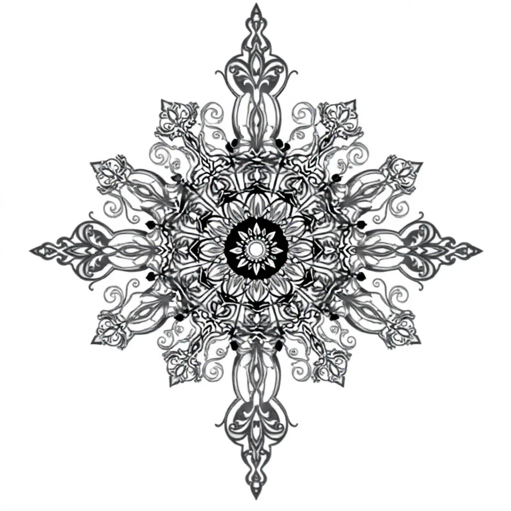 Kaleidoscope a detailed kaleidoscope dancing — detailed kaleidoscope coloring page (ages 9+ & adults)