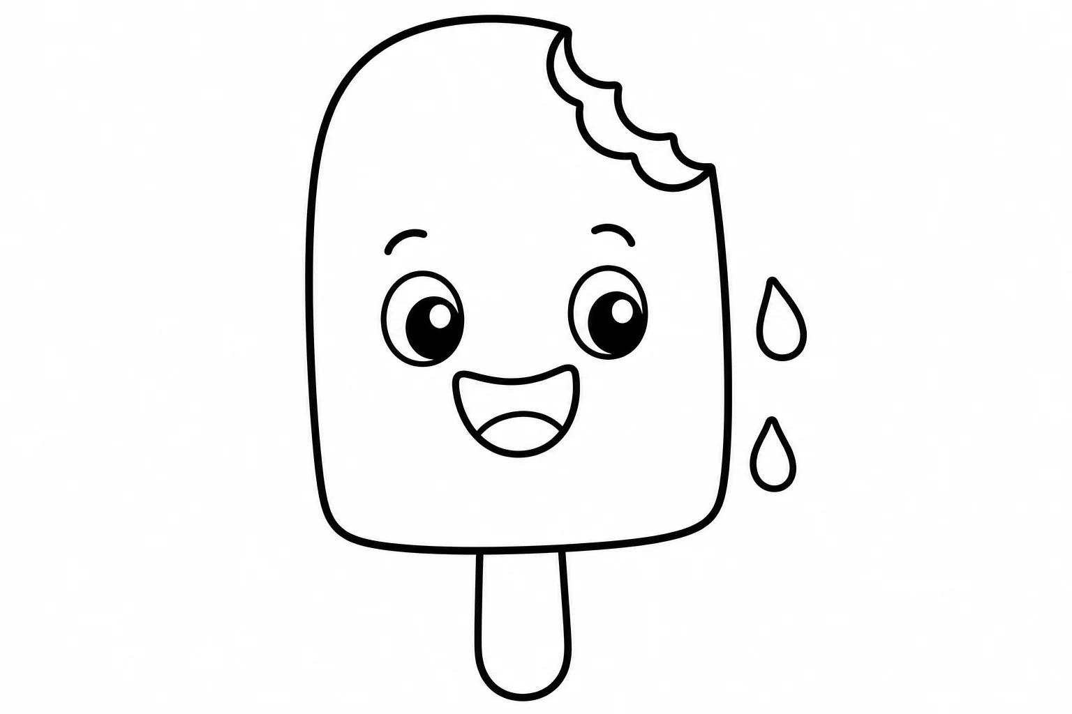 Summer popsicle — Summer coloring page