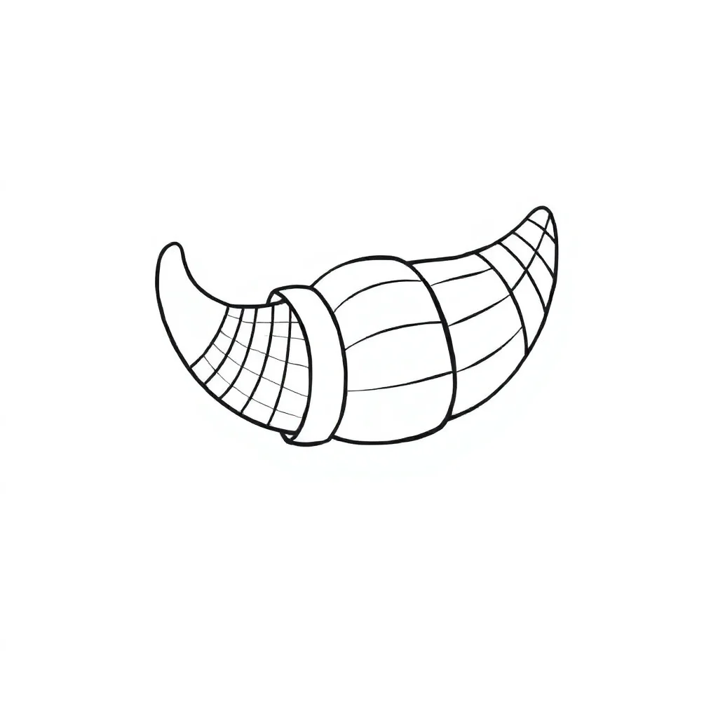 Thanksgiving a cornucopia flying — easy thanksgiving coloring page (ages 2–5)