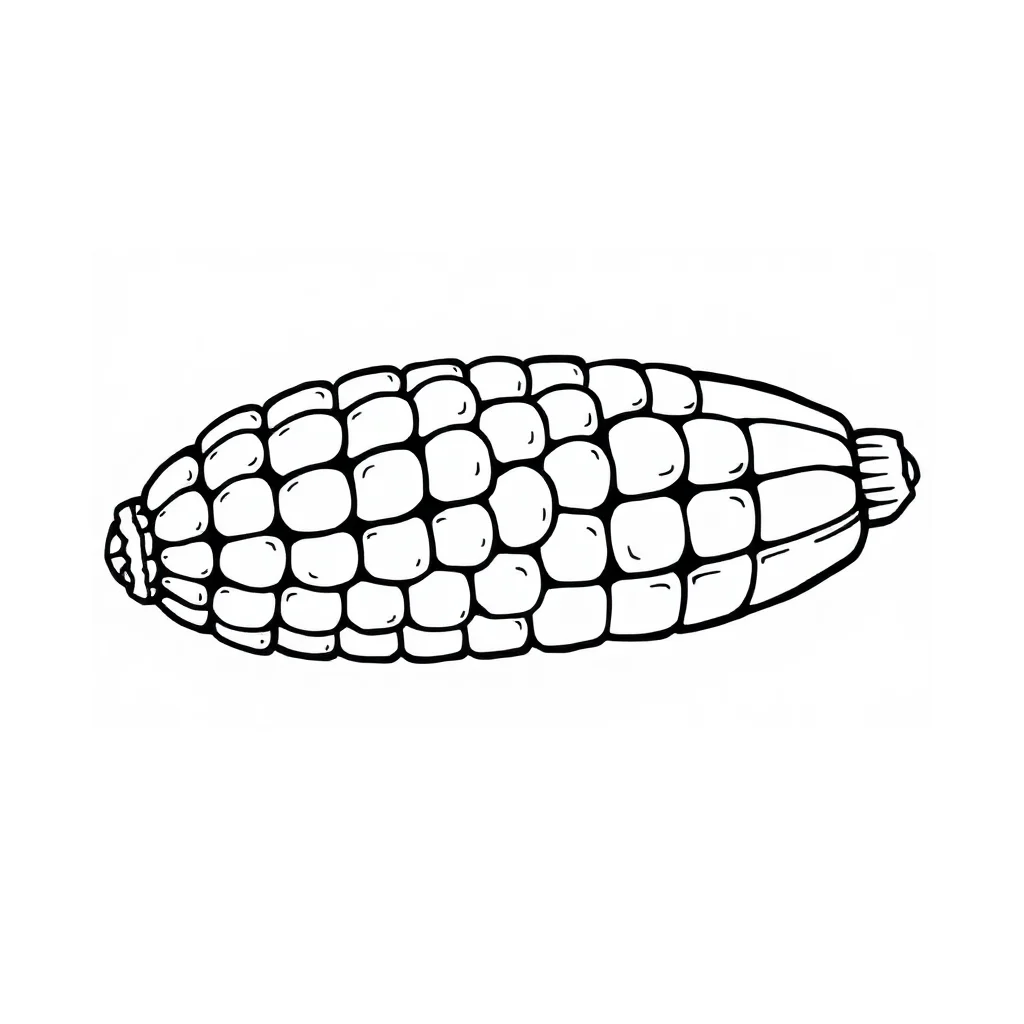 Vegetables a corn cob — Vegetables coloring page