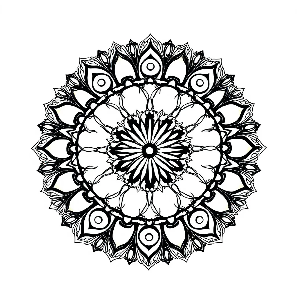 Zentangle a zentangle pattern — Zentangle coloring page