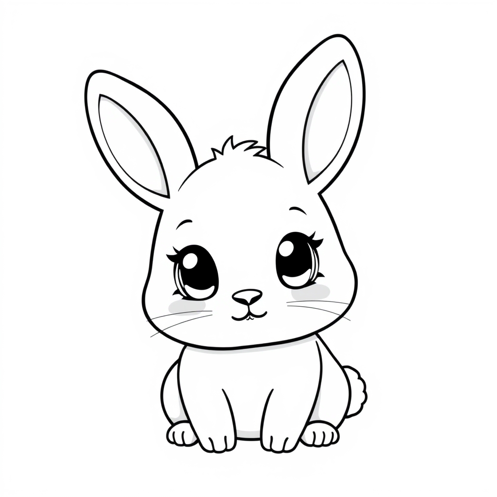 Kawaii style sample coloring page